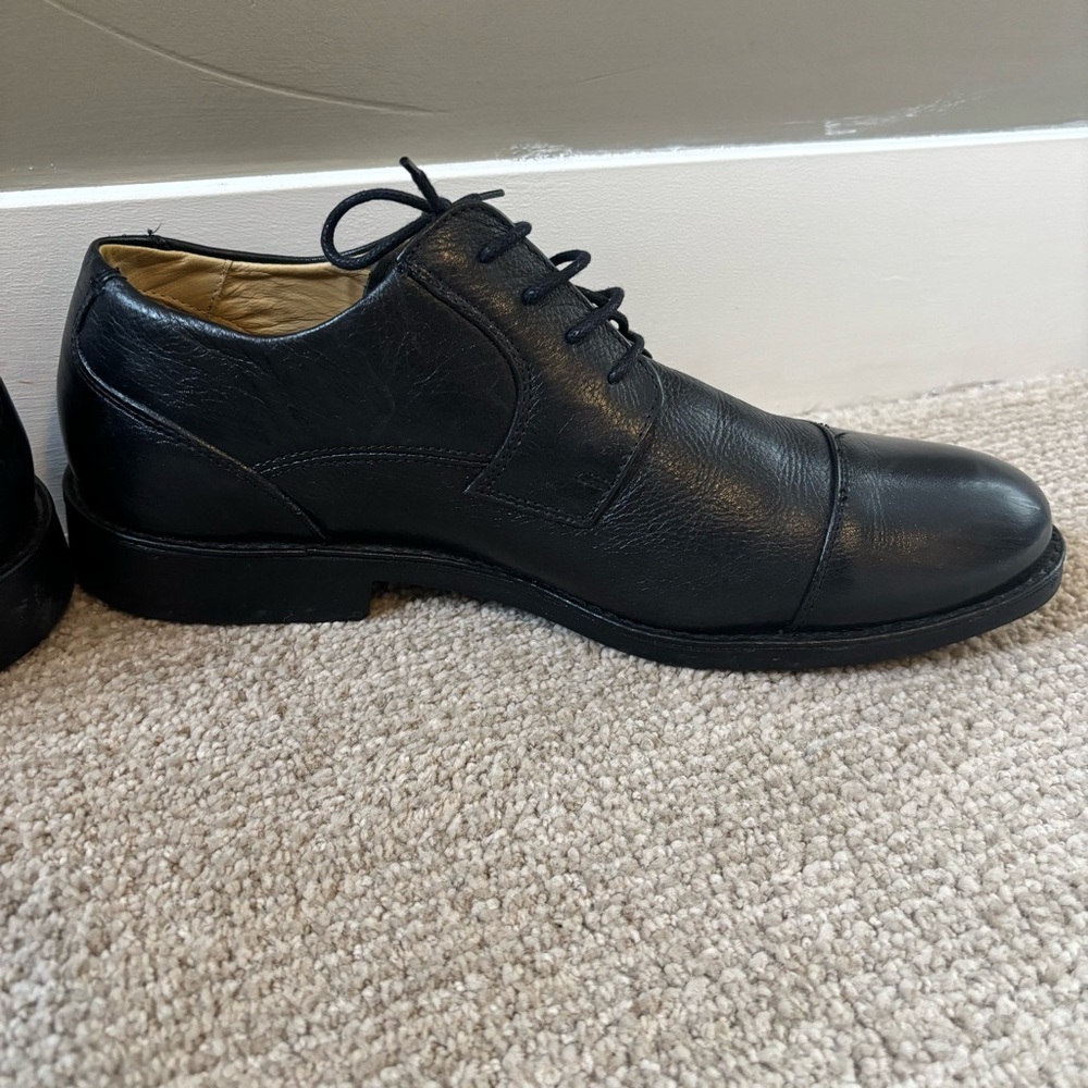 Belvedere Duke Black Cap Toe Oxford Shoes Men’s 11.5 D​ - Picture 5 of 11